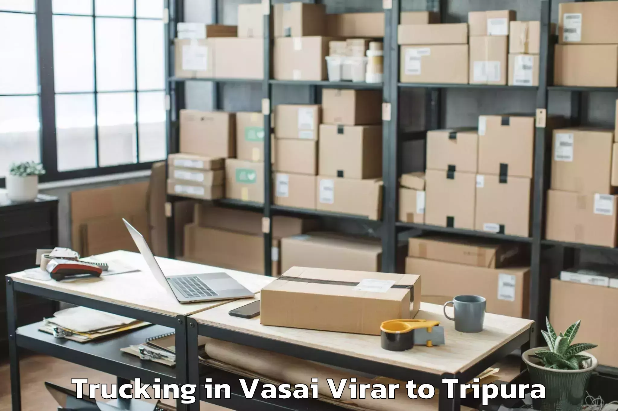 Easy Vasai Virar to Santirbazar Trucking Booking